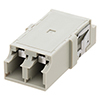 LC Internal Shutter Coupler, Duplex, No Flange, Beige的图片