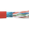 超5类, PVC,带有箔屏蔽, 4对绞合,26AWG,1,000 ft/305m 线轴包装包装,红色的图片