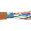 超5类, PVC,带有箔屏蔽, 4对绞合,26AWG,1,000 ft/305m 线轴包装包装,橙色的图片