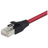 双屏蔽低烟无卤26AWG多股6类RJ45/RJ45跳线，红，25英尺（7.6米）的图片