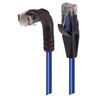 6类直角型RJ45以太网跳线，直通/直角下出线，蓝，7英尺（2.1米）的图片