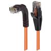 6类直角型RJ45以太网跳线，直通/直角下出线，橙，1英尺（0.3米）的图片