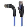 6类直角型RJ45以太网跳线，直通/直角左出线，蓝，1英尺（0.3米）的图片