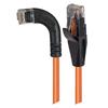 6类直角型RJ45以太网跳线，直通/直角左出线，橙，1英尺（0.3米）的图片