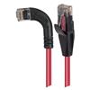 6类直角型RJ45以太网跳线，直通/直角左出线，红，1英尺（0.3米）的图片