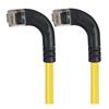 6类直角型RJ45以太网跳线，直角左出线/直角左出线，黄，1英尺（0.3米）的图片